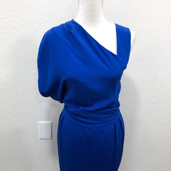 Escada 100% Silk Blue Dress - Picture 3 of 10